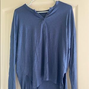 Aerie Long Sleeve Henley Shirt, Size Small